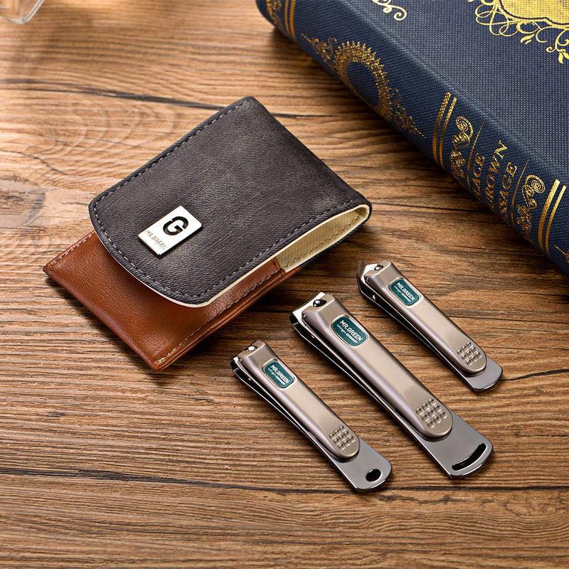 MR.GREEN 3 pcs Nail Clippers Set Stainless Steel Nail Clippers & Slant EDG Toenail Clipper Cutter for Men and Women Mr-6038