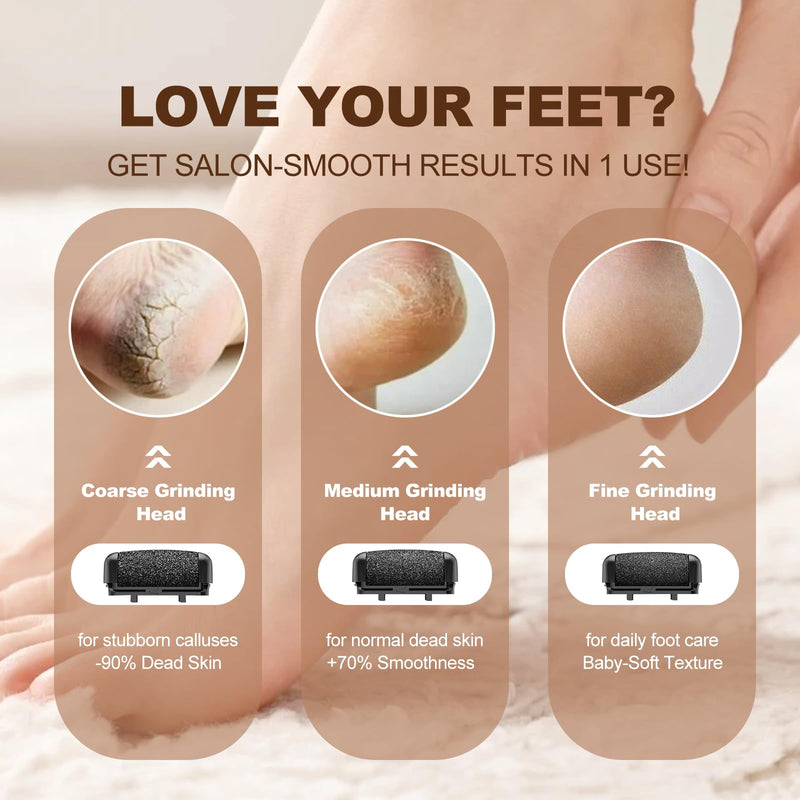 Electric Callus Remover for Feet, Rechargeable Waterproof Foot File Professional Foot Care Tools with 17-in-1 Pedicure Kit, Portable Callus Remover Kit to Remove Dead Skin Hard Skin Dry Cracks(Black) Black - BeesActive Australia