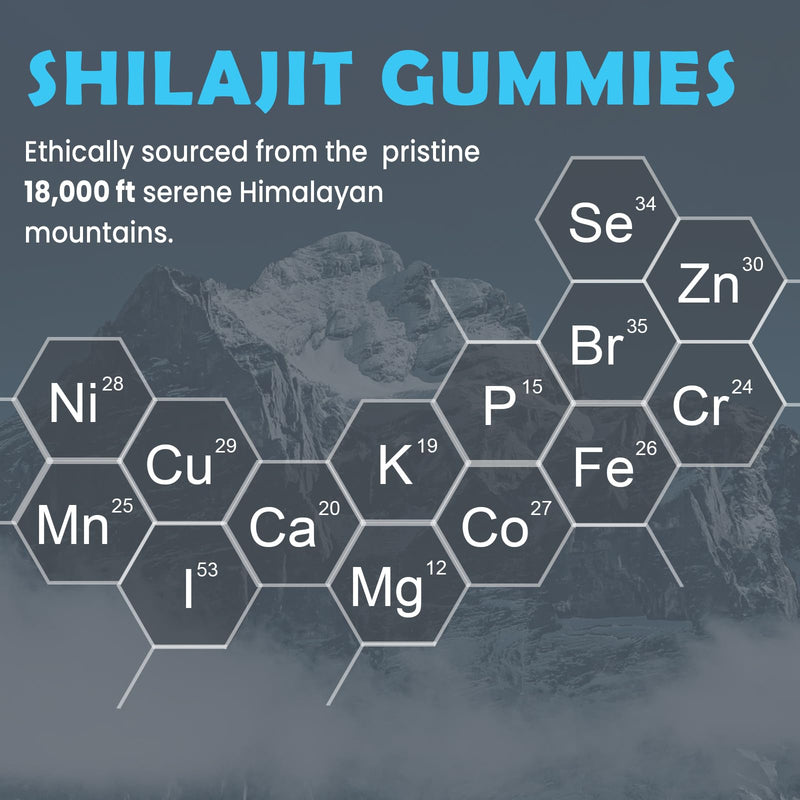 84,000 MG Shilajit Gummies, Organic Shilajit Gummies with 85+ Trace Minerals, Fulvic Acid, Shilajit for Men & Women, Shilajit Resin, Shilajit Himalayan Organic for Energy, Sugar-Free, 60 Count 60 Count (Pack of 1) 60.0 - BeesActive Australia