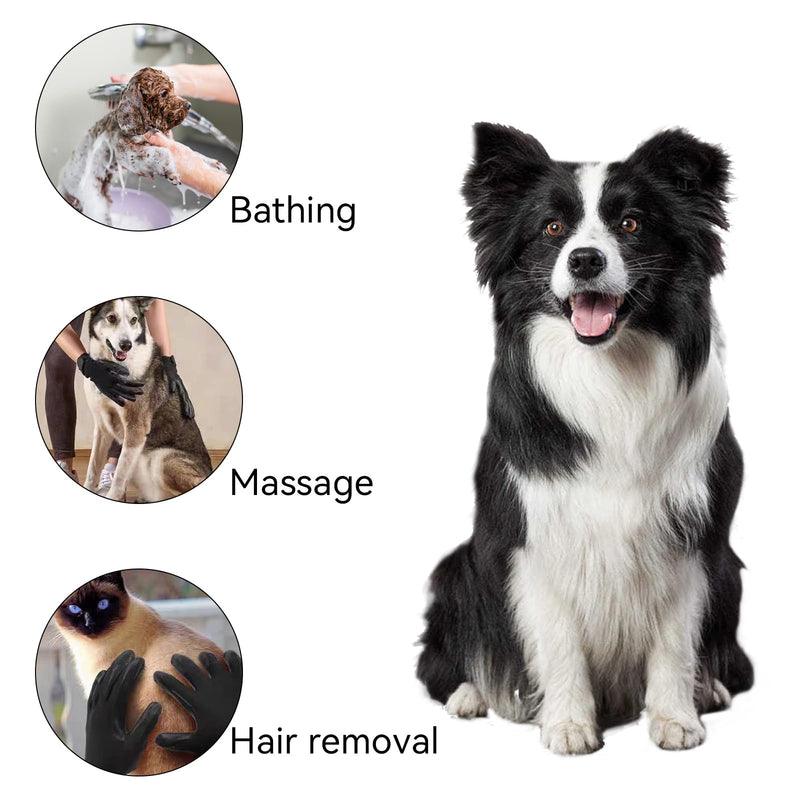 Grooming gloves for dogs and cats, pair of gloves for grooming pets and horses, for removing excess dog and cat fur - BeesActive Australia