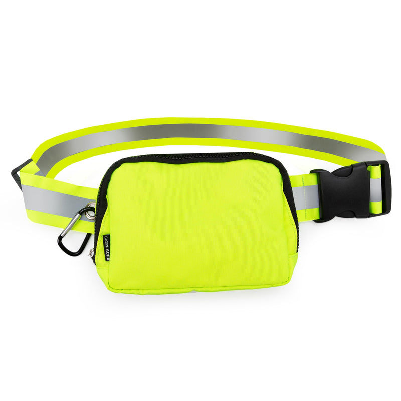 Reflective Belt Bag Night Sash for Night Safety - High Visibility Hip Bag Waist Pack with Large Storage Pouch - Adjustable Night Fanny Pack for Dog Walking, Hiking, Biking - BeesActive Australia