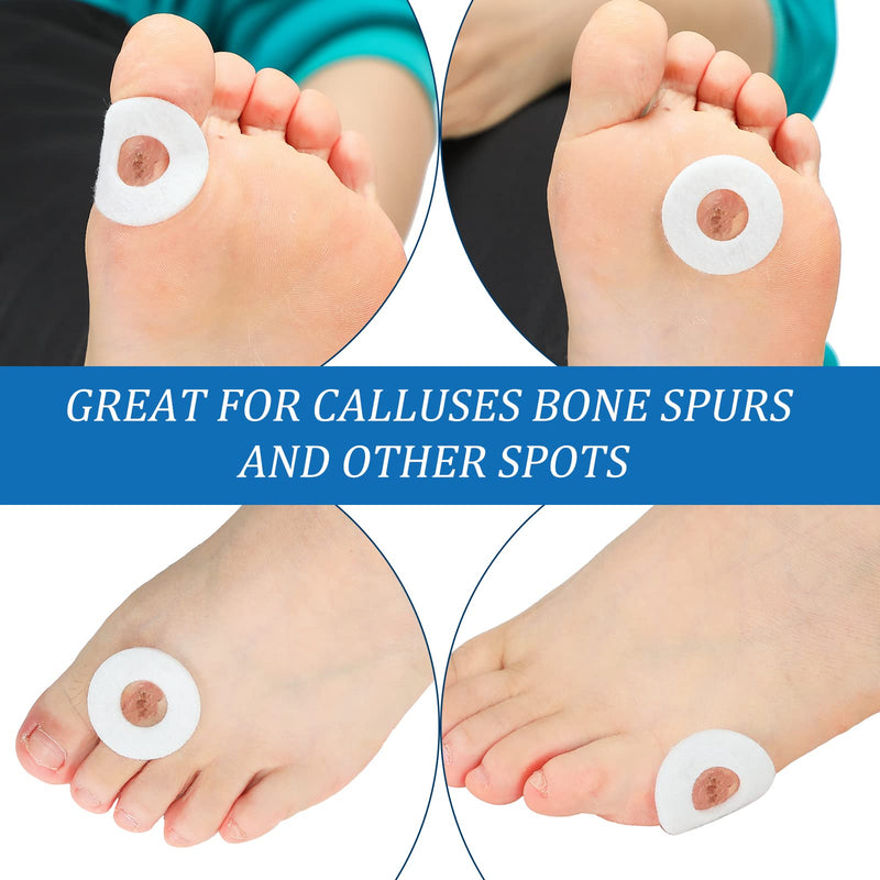 Nuanchu 150 Pcs Callus Cushions Callus Pads for Bottom of Foot Round Corn Cushions Pads for Feet Soft Adhesive Felt Corn for Ball and Side of Foot, Pain Relief from Shoe - BeesActive Australia