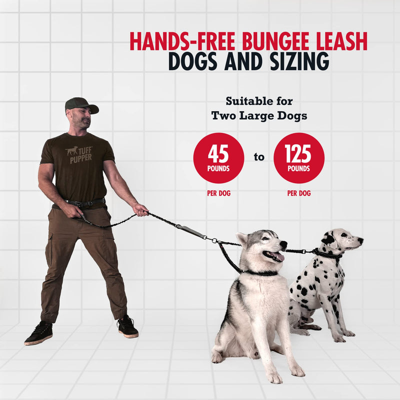 Add-On Accessory Bungee Leash and Hands Free Dog Leash - Two Large Dogs Up to 250 lbs