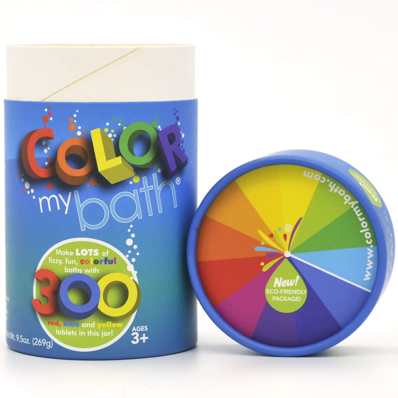 300 Count - The Original Fizzy Color Changing Tablets - Non Toxic, Non Staining, Fragrance Free Eco-Friendly Container - Fun Educational Bathtime Activity for Kids - Made in The USA - BeesActive Australia