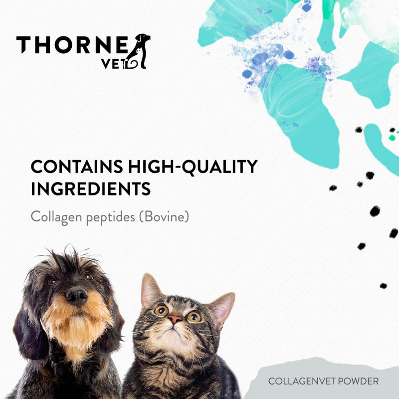 ThorneVet CollagenVET Collagen Powder for Pets - Bovine Collagen Peptide Joint Support Supplement for Healthy Joints, Muscles, Bones, Tendons and Skin - Highly Bioavailable and Digestible - 75 Scoops - PawsPlanet Australia