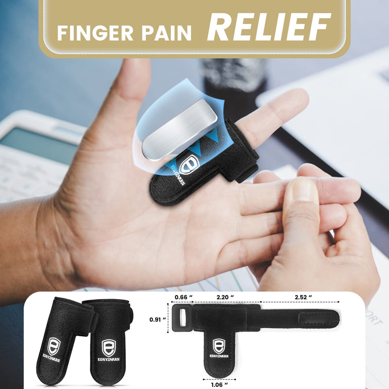2Pcs Trigger Finger Splint, Finger splints for Thumb, Index, Middle, Ring and Pinky, Finger Support Brace for Tendonitis, Stiffness, Curved, Bent, Locked - Fit for Left Or Right Hand 2 - BeesActive Australia