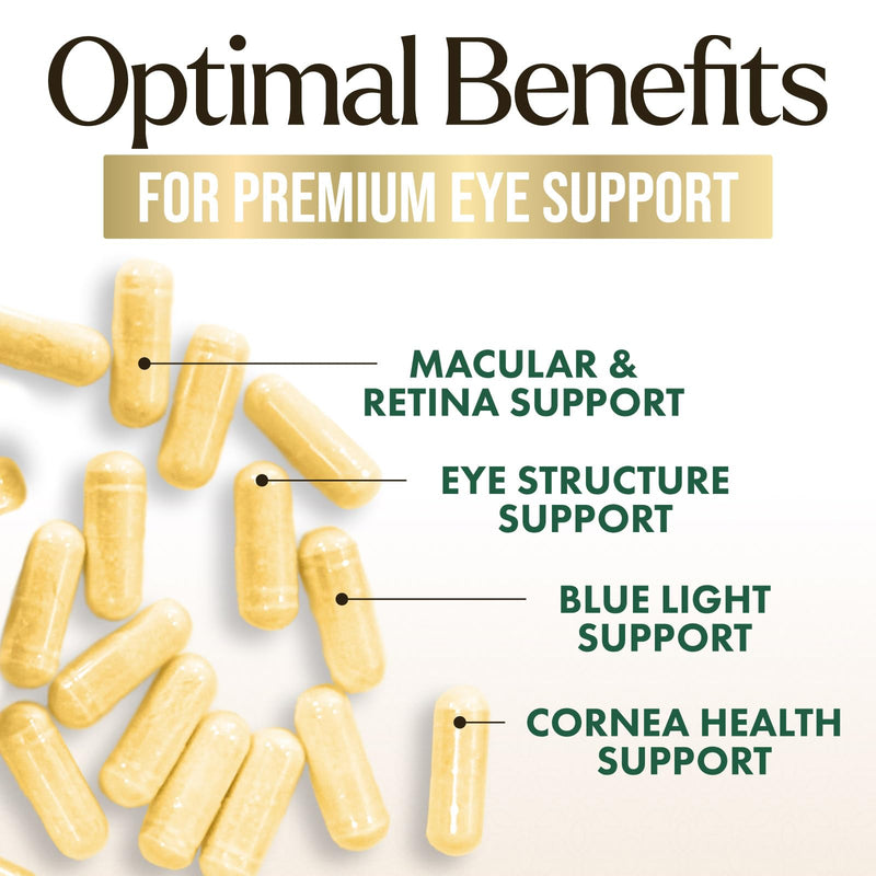 Eye Vitamins Supplements - 3x Strength Eye Health Vitamin with Lutein and Zeaxanthin - Vision Macular Health Eye Support With Zinc, Vitamins C E & Minerals, Bottled in USA - 120 Capsules 120 Count (Pack of 1)