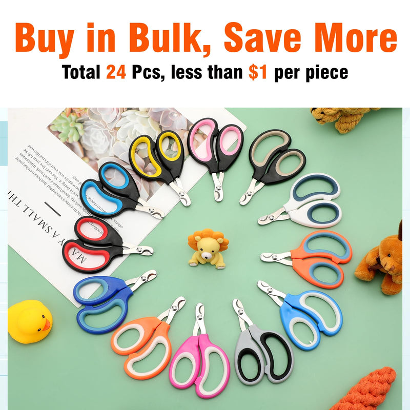 Therwen 24 Pcs Cat Nail Clipper Bulk Cat Nail Trimmer Kitten Claw Clippers Pet Nails Cutter Claw Care for Cats Kittens Bunny Puppy Rabbit Gatos Sharp Safer - BeesActive Australia