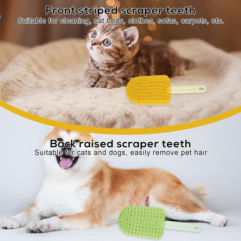 2 Pcs Cat Tongue Combs, Cat Hair Brush Cat Tongue Licking Hair Comb Cat Double Sided Brush Pet Massage Comb for Indoor Long Haired Kitten Fur Grooming & Shedding Easily Removes Fur Reducing Hairballs - BeesActive Australia