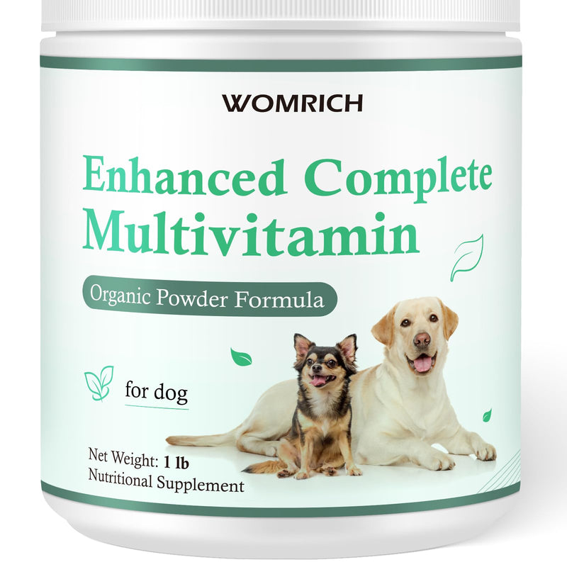 Dog Vitamins and Supplements Probiotics Powder 1LB - Enhanced Complete Multivitamin for Dogs Homemade Dog Food Supplement Supports Immune, Skin & Coat, Digestion with Vitamins, Omega-3, Probiotics