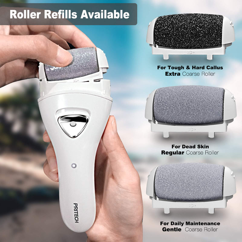 Electric Feet Callus Removers Rechargeable,Portable Electronic Foot File Pedicure Tools, Electric Callus Remover Kit,Professional Pedi Feet Care Perfect for Dead,Hard Cracked Dry Skin 001-white - BeesActive Australia