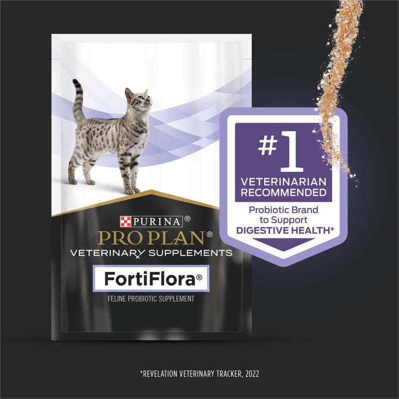 Purina Pro Plan Veterinary Supplements FortiFlora Cat Probiotic Supplement for Cats with Diarrhea 30 ct. Box (Pack of 2) 30 Count (Pack of 2)