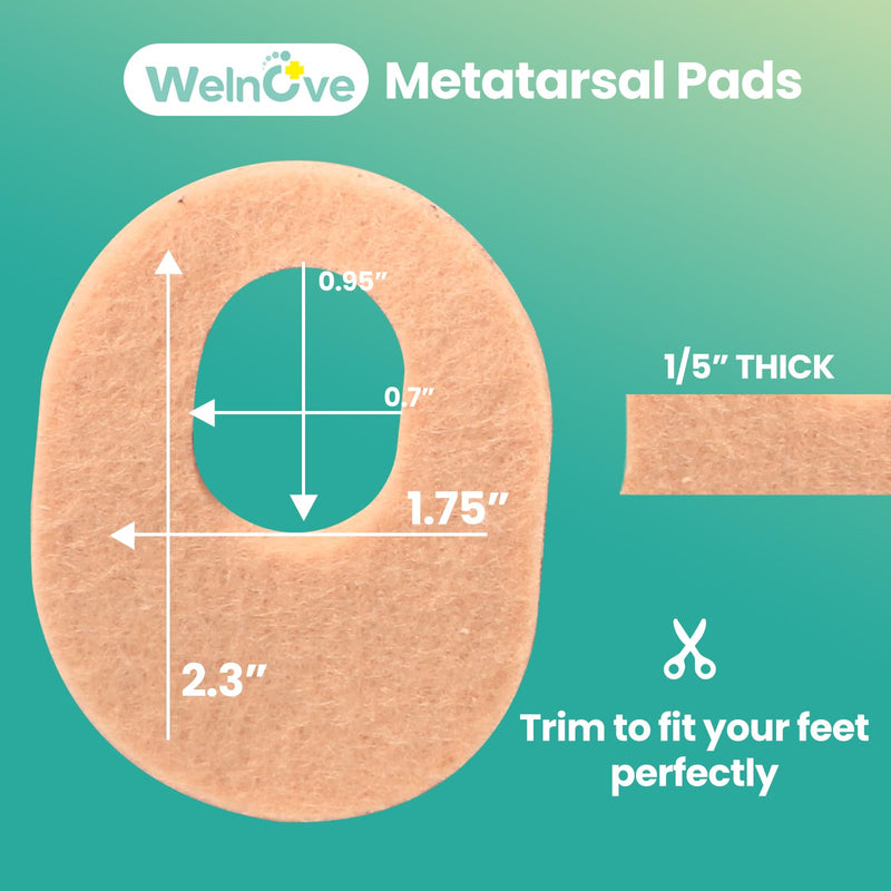 Welnove 42pcs Callus Pad with Water-Resistant Self-Stick Adhesive, Protects Foot, Heel and Toes from Rubbing and Friction,Oval Shape Design,Reduce Pressure and Friction from Shoes Rubbing-Skin Color Skin Color - BeesActive Australia