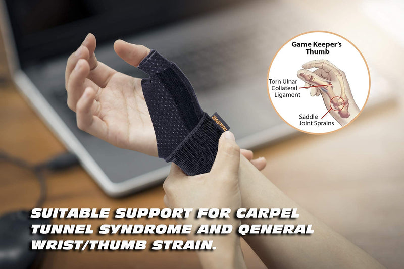 THX4COPPER Reversible Thumb & Wrist Stabilizer Splint for BlackBerry Thumb, Trigger Finger, Pain Relief, Arthritis,Tendonitis, Sprained, Carpal Tunnel, Stable,L-XL Large/X-Large