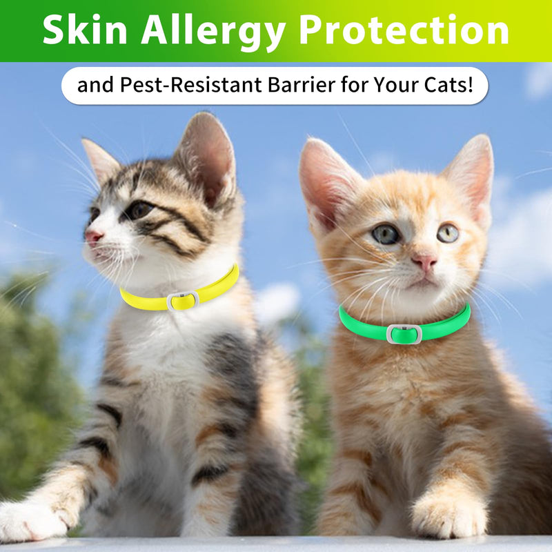 Flea collar cat, 4 pieces, tick collar for cats, anti-flea cat collar, adjustable and waterproof, natural and safe, 48 cm length, 24 months protection, tick flea collar for all cats - BeesActive Australia