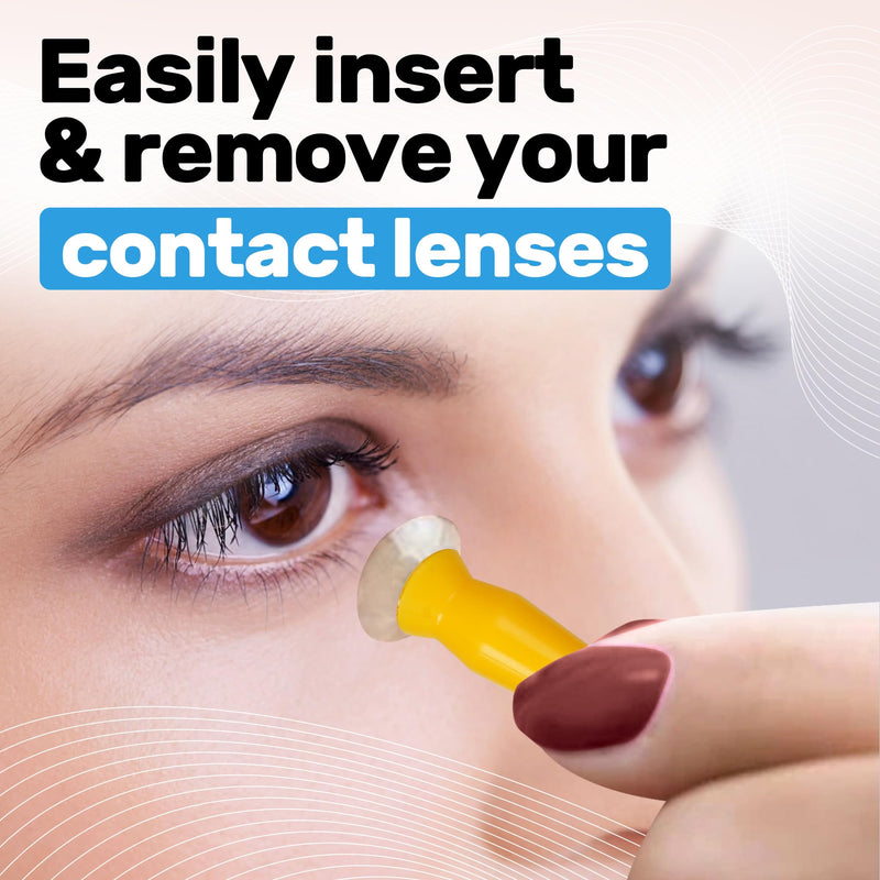 [6 Pack] Scleral Lens Inserter + Remover - Ventless Contact Lens Applicator for Hard/RGP Lenses, Scleral Lenses & Prosthetic Eyes ‚Äì Easy-Squeeze Suction Tool, Upgraded with Plastic Travel Case