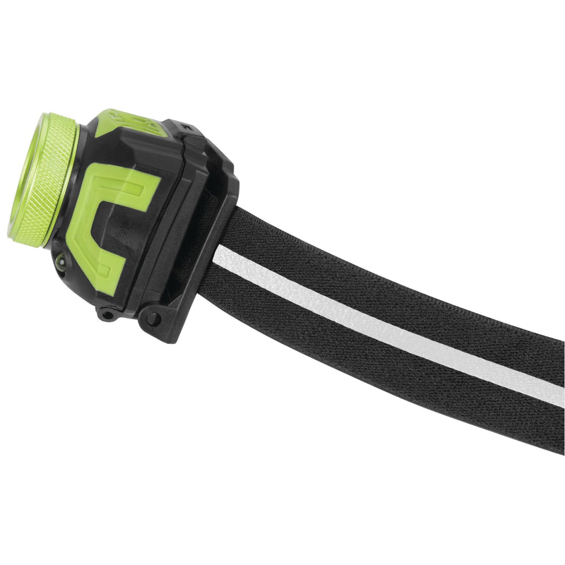 Performance Tool W2621 500+LM Firepoint Dual-Power LED Headlamp - Adjustable Strap, UV Light, Spotlight, Area Light, Li-Ion, Green/Black