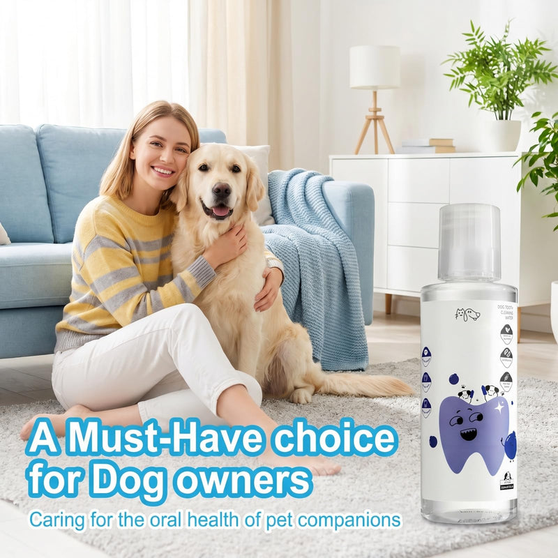 2PCS Pet Mouthwash,Natural Teeth Cleaning Mouthwash to Fight Tartar,Dog Mouthwash Add to Water,Fresh Breath for Dogs & CatsPromote Healthy Gums,Easy Daily Use for all Pet,Odorless Flavorless Formula 2