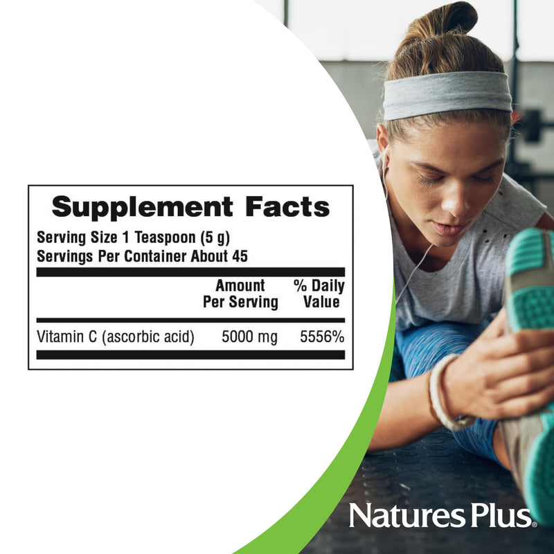 NaturesPlus Vitamin C Micro-Crystals - 8 oz - Antioxidant - Supports Immune Health & Overall Well-Being - Vegan, Gluten Free - Approx. 45 Total Servings 8 Ounce (Pack of 1)