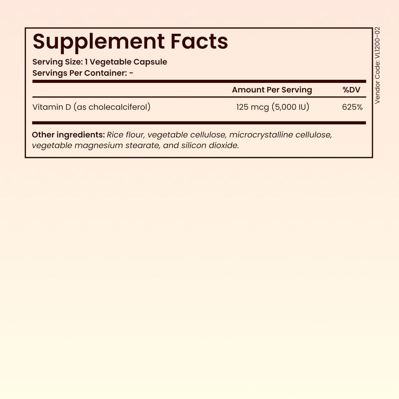 Vitamin D3 5000 IU - High Potency Immune & Bone Support Supplement - Daily Vitamin D3 for Immune System, Bone Health, Mood & Muscle Function - Non-GMO Softgels 1