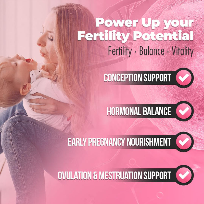 Fertili-t Female (90 Caps) Natural Fertility Support, Hormonal Balance & Prenatal Vitamins for Women, Conception Support, Natural Fertility Supplement with Aguaje & Red Maca (30-Day Supply) (1) 1