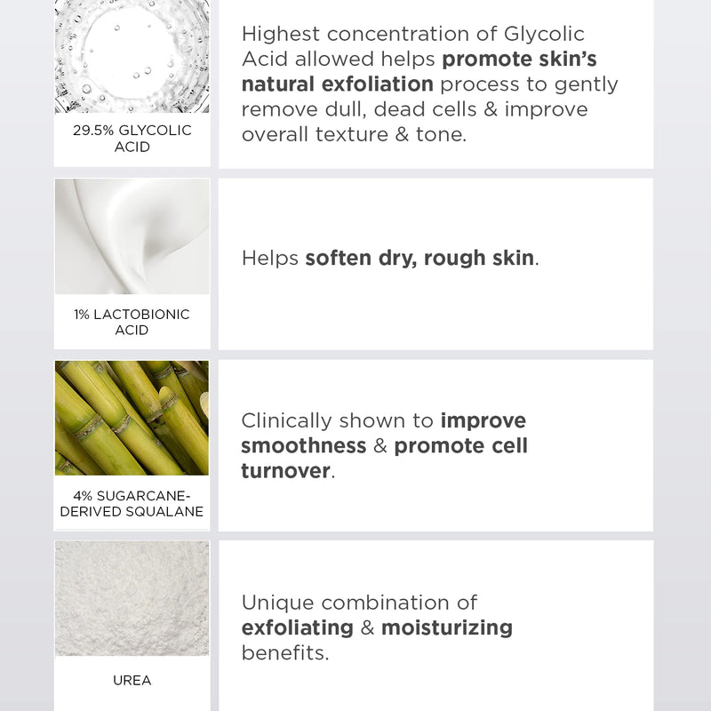 GLYTONE AHA+ Foot Cream for Dry Cracked Heels & Feet | Exfoliate, Hydrate & Retexturize Dry, Rough Foot with Exfoliating 29.5% Glycolic Acid, Moisturizing Lactobionic Acid & Urea - 1.7 Oz 1.7 Fl Oz (Pack of 1) - BeesActive Australia