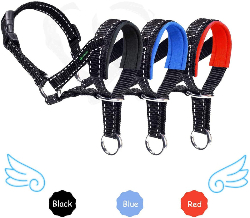 Dog Head Halter with Reflective Safety Strap Stop Dog's Pulling, Dog Head Collar for Small Medium Large Dogs(M,Red) Red - BeesActive Australia