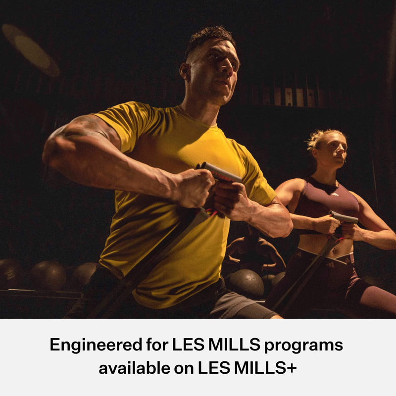 Les Mills™ SMARTBAND™ Workout Resistance Band with Handles, Home Gym Workout Equipment, Elastic Stretch - BeesActive Australia