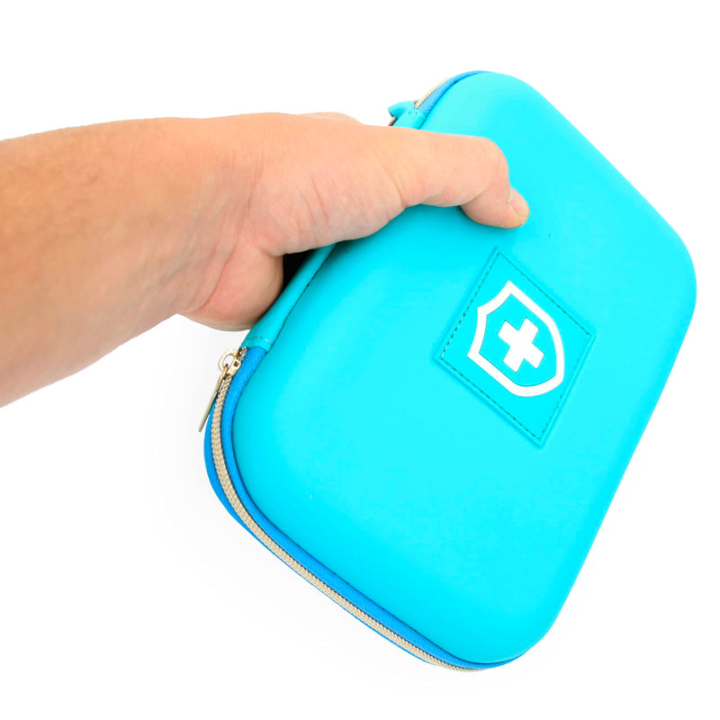 CASEMATIX 8" Turquoise Asthma Inhaler Case for Travel Fits Spacer, Mask and Accessories, Includes Case Only - BeesActive Australia