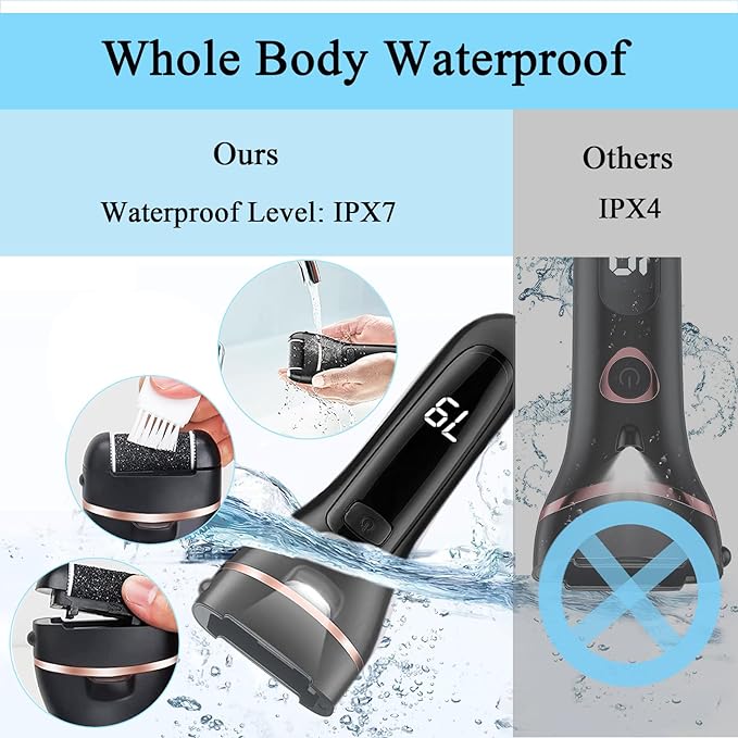 Foot Callus Remover 13 in 1 Professional Pedicure Tools Foot Care Kit Foot Scrubber Electric Foot Rasp Pedi for Hard, Cracked, Dry and Dead Skin 3 Rollers 2 Speed Battery Display -  Australia