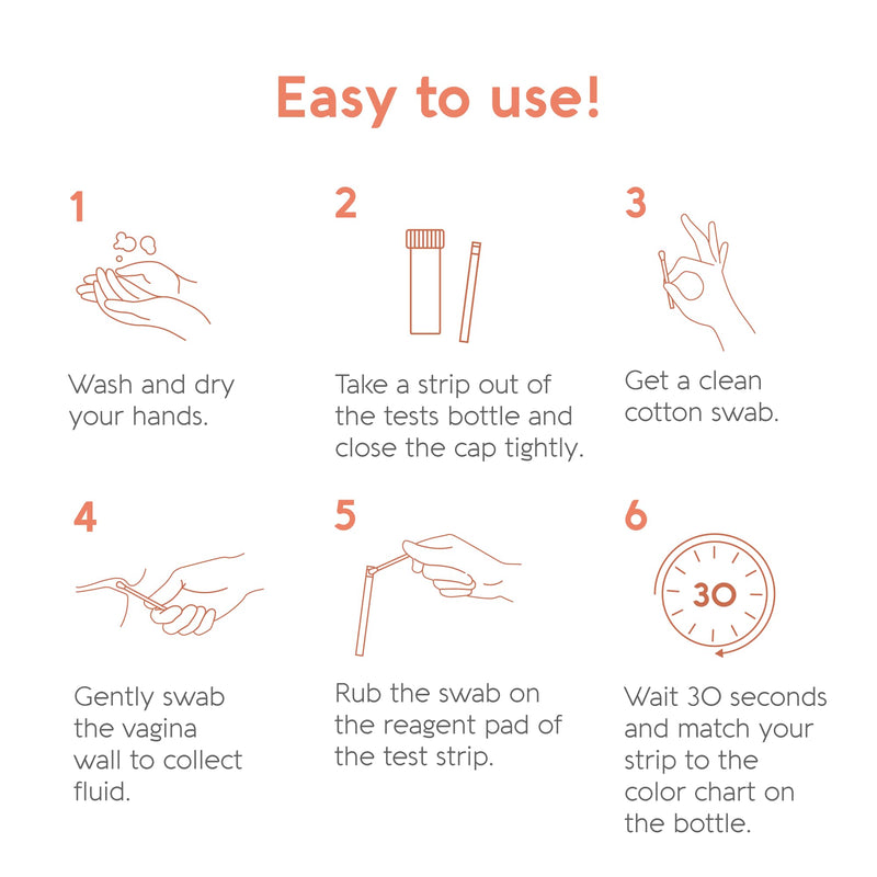 VIVOO Vaginal pH Test Strips - 30 Second Results, Simple & Effective Vaginal pH Test Strips for Feminine Hygiene Monitoring, Detect Any Imbalances and Take Proactive Measures, 30 Strips - BeesActive Australia