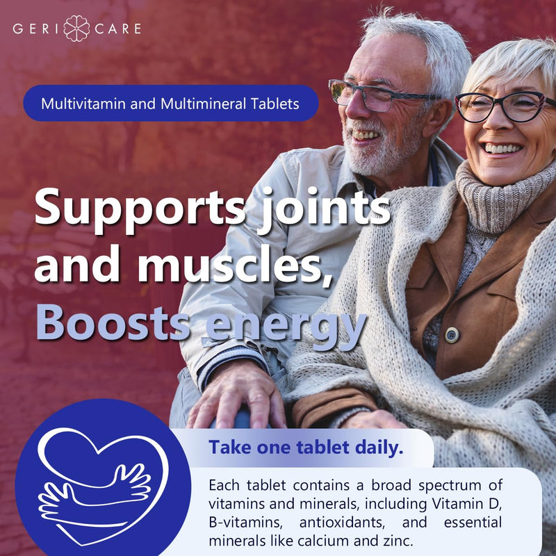 GeriCare Senior Tab 50+ Multivitamin and Minerals Tablets - Immune Support - Age-Defying Nutrition, 100 Count (Pack of 1) 100 Count (Pack of 1)