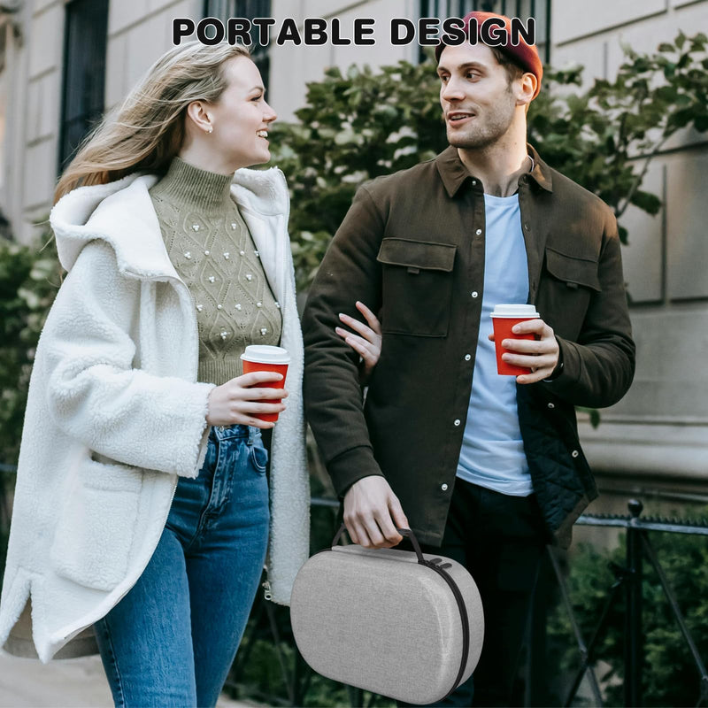 Fallinep Hard Carrying Case for Apple Vision Pro, Waterproof Storage Bag for Apple Vision Pro Gaming Consoles Handheld and Accessories, for Travel and Storage Grey - BeesActive Australia