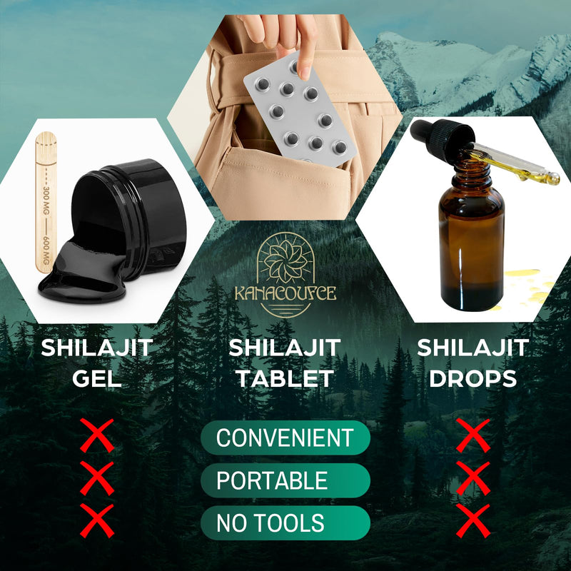 30,000 MG Shilajit Tablets, Shilajit Himalayan Organic, with Fulvic Acid & 85+ Trace Minerals, More Effective Than Shilajit Resin & Capsules, Shilajit for Men & Women, with Lab Test. 60 Count. 60 Count (Pack of 1) - BeesActive Australia
