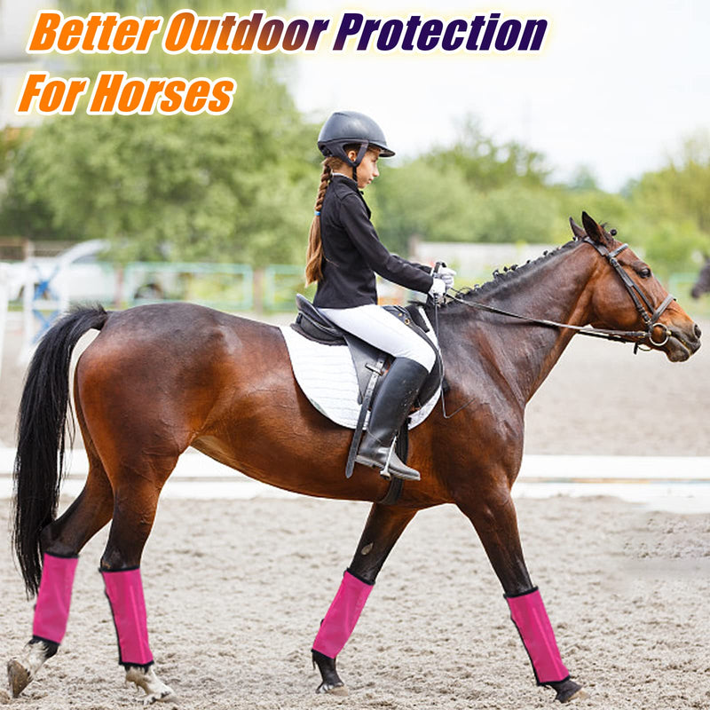 4 Set Mesh Fly Boots for Horse,Loose Horse Leggins for Reducing Stomping,Hoof Damage and Leg Fatigue,Breathable Plastic Mesh Materia,No More Horsefly Nuisance Greatly Red - BeesActive Australia