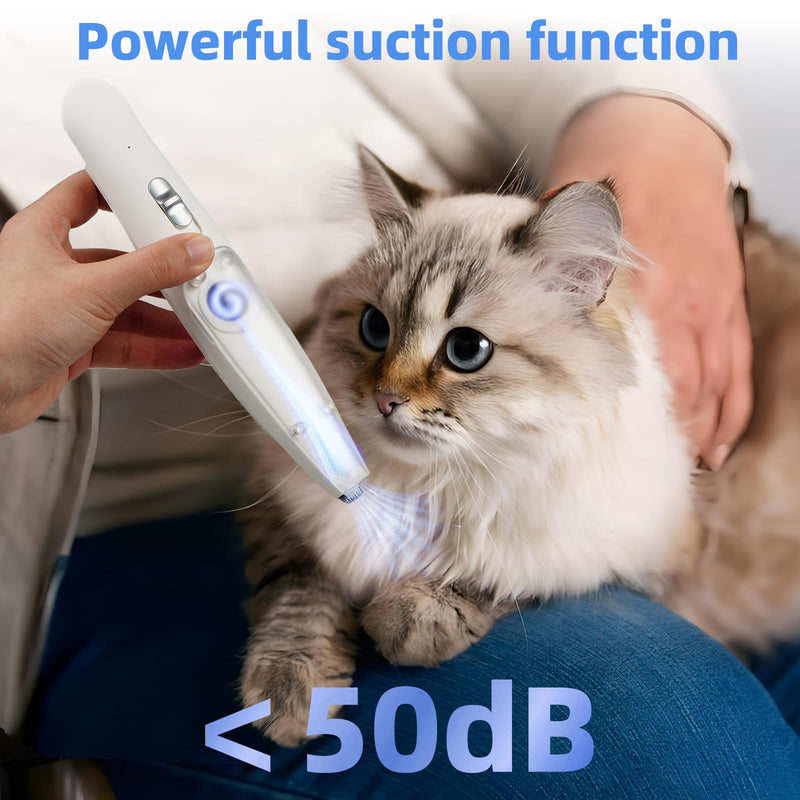 Dog Paw Trimmer for Grooming - Quiet, Rechargeable Pet Paw Trimmer for Dogs and Cats with Light, Hair Suction, Dual-Speed Ceramic Blades - Safe & Precise Cat Paw Trimmer for Small Areas - BeesActive Australia
