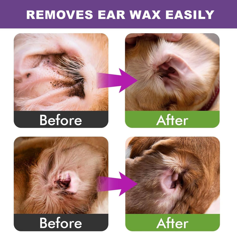 JoanofArc Ear Drops for Dogs, Ear Mite Treatment for Dogs and Cats, Treatment for Ear Infections & Dog Ear Cleaner for Itchy, Dog Ear Infection Treatment - Gentle, Fast-Acting Relief, 118ml
