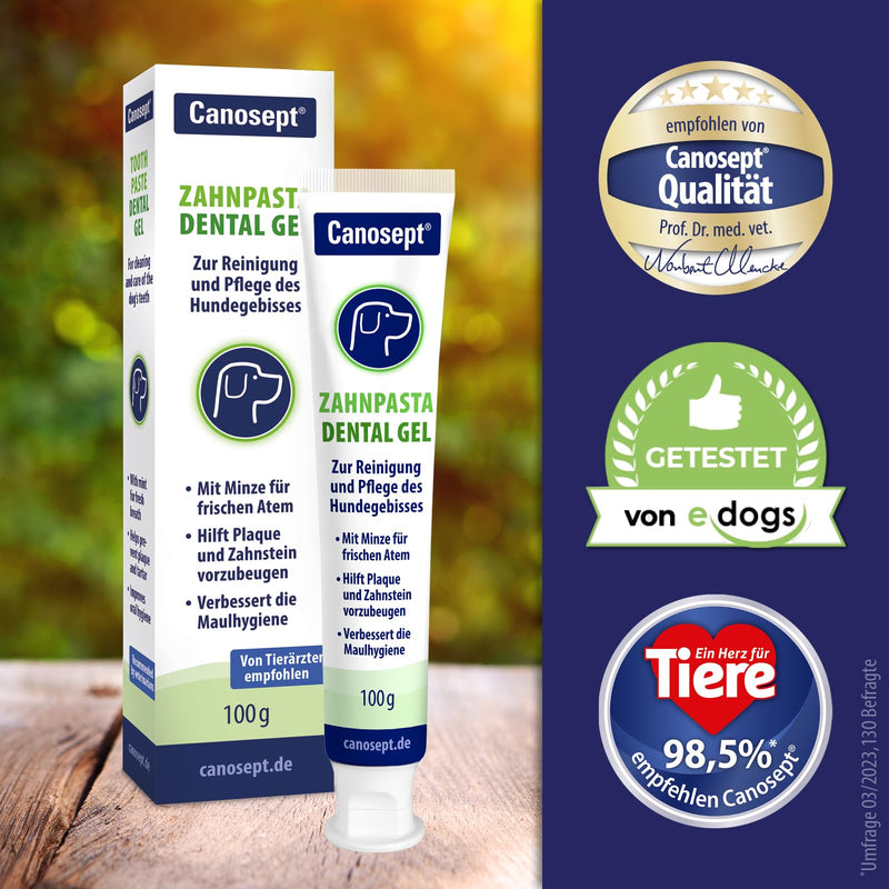 Canosept dog toothpaste dental gel 100g - toothpaste for dogs - dog toothpaste - dog toothpaste - dog dental care - for bad breath dog - dog toothpaste - dog toothpaste against tartar - BeesActive Australia
