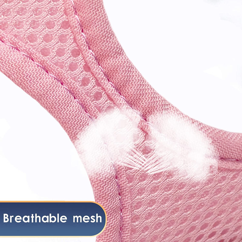 YIMEIS Dog Harness and Leash Set, No Pull Soft Mesh Pet Harness, Reflective Adjustable Puppy Vest for Small Medium Large Dogs, Cats (Pink, X-Small (Pack of 1) Pink X-Small (Pack of 1) - BeesActive Australia