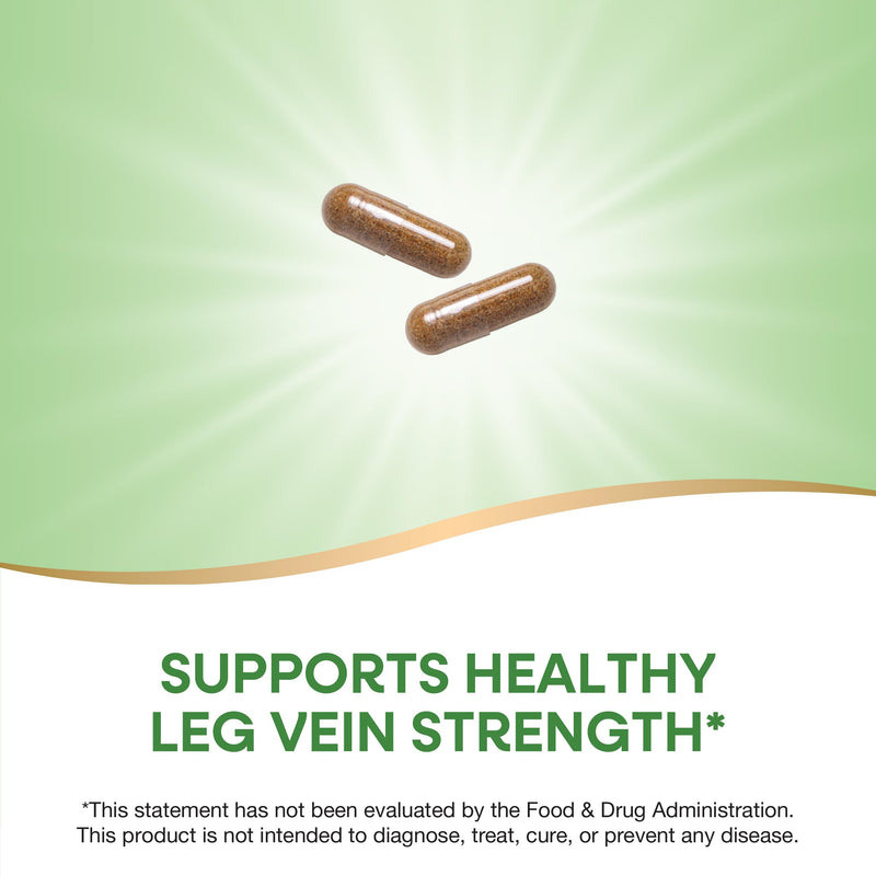 Nature's Way Leg Veins - Supports Healthy Leg Vein Strength* - 6-Herb Blend - With Horse Chestnut Extract, Dandelion - Vegan & Gluten Free - 120 Vegan Capsules (Pack of 2) 240 Count (Pack of 1) - BeesActive Australia