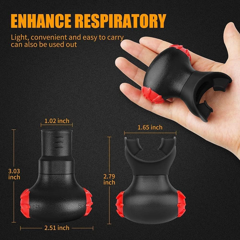 Breathing Exercise Device for Lungs with 5 Resistance Levels & 2 Detachable Mouthpieces | Lung Trainer for Natural Respiratory Therapy | Lung Exerciser Device & Breathing Exercise Device Peak - BeesActive Australia