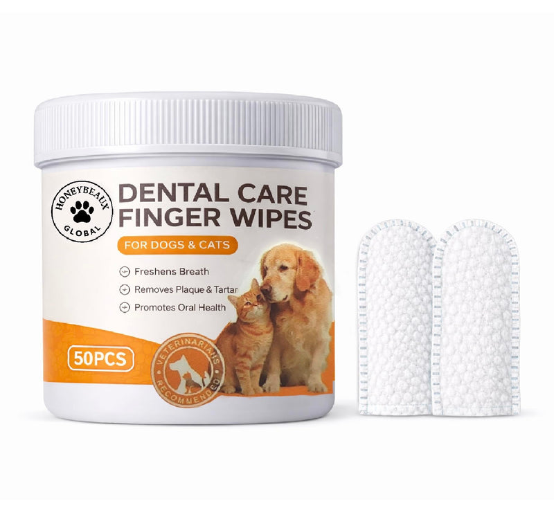 Finger Dental Wipes All Natural for Dogs and Cats