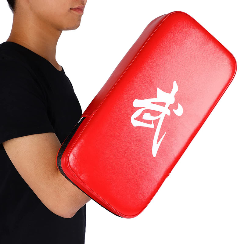 Taekwondo Kick Pad PU Muay Thai Pads MMA Karate Kick Pads Kickboxing Training Pads Martial Arts Punching Pads Leather Strike Kicking Pad Red