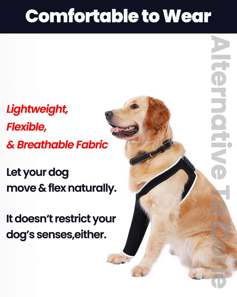 Dog Front Leg Sleeve, XLarge, Comfortable, Breathable Material, Adjustable Elastic Band, for Hot Spots, Wounds, Bandages - BeesActive Australia