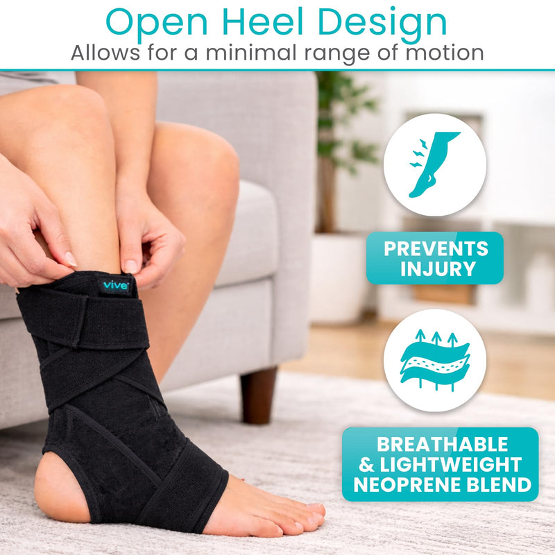 Vive Ankle Brace – Plantar Fasciitis Brace & Ankle Compression Sleeve for Achilles Tendonitis Relief, Heel Spur Support Wrap for Sprained Ankle, Tendon, Foot Pain, Heel Spur, Running Feet Sprain - BeesActive Australia