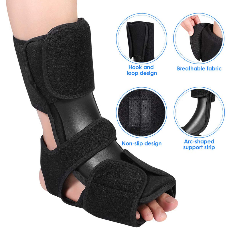 Plantar Night Splint Foot Support Brace Adjustable Foot Stabilizer Unisex Fits for Right or Left Foot ankle brace - BeesActive Australia