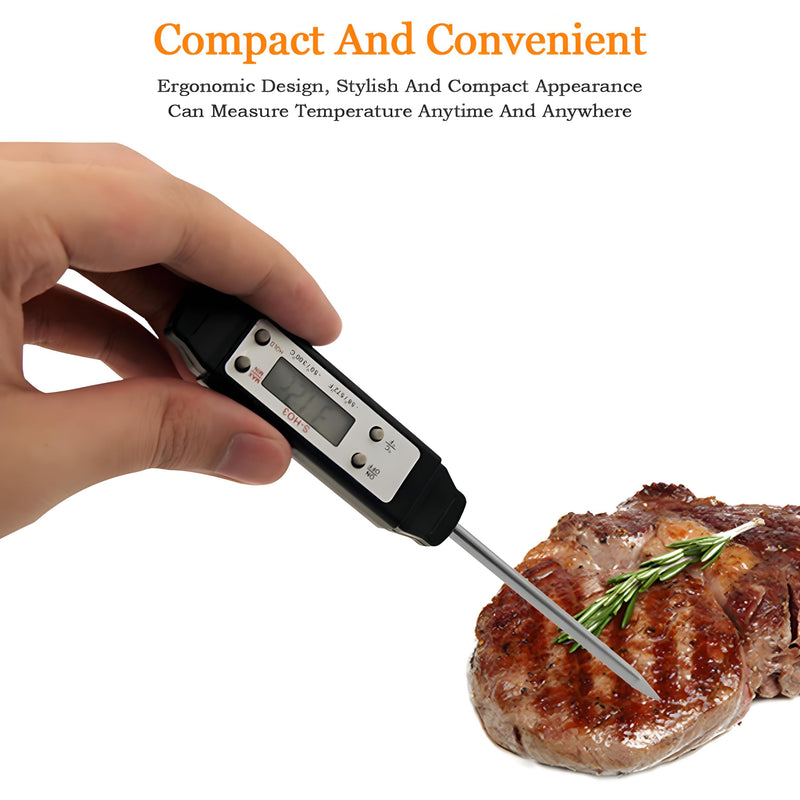 Meat Thermometer - Digital Food Thermometer for Cooking Kitchen - Automatic Calibration Pen Style Electronic Pocket Thermometer for Water Temperature, Barbecue (Yellow) Yellow - BeesActive Australia