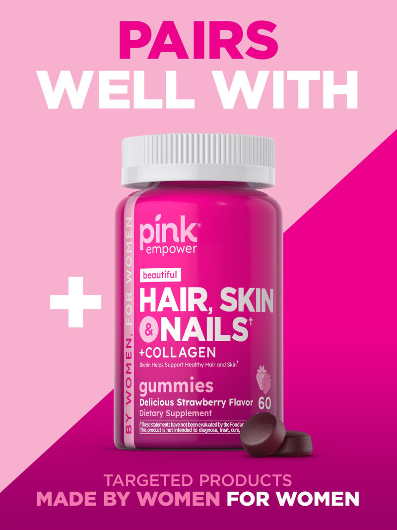 PINK Multivitamin Gummies for Women | Non-GMO & Gluten Free | Plus Collagen & Biotin | Mixed Berry Flavor 60 Count (Pack of 1)