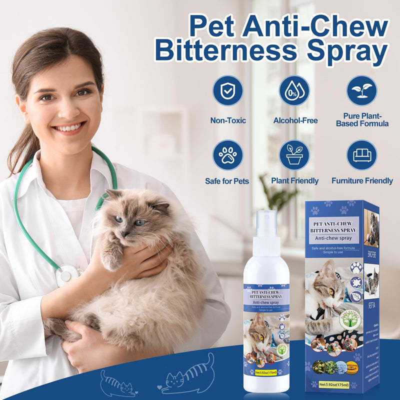 Cat Deterrent Spray. Cat Repellent Indoor for Cat & Kitten. Effective Cat Repellent Spray for Furniture, Plants, Sofas, Indoor & Outdoor Use. 175ML blue - BeesActive Australia