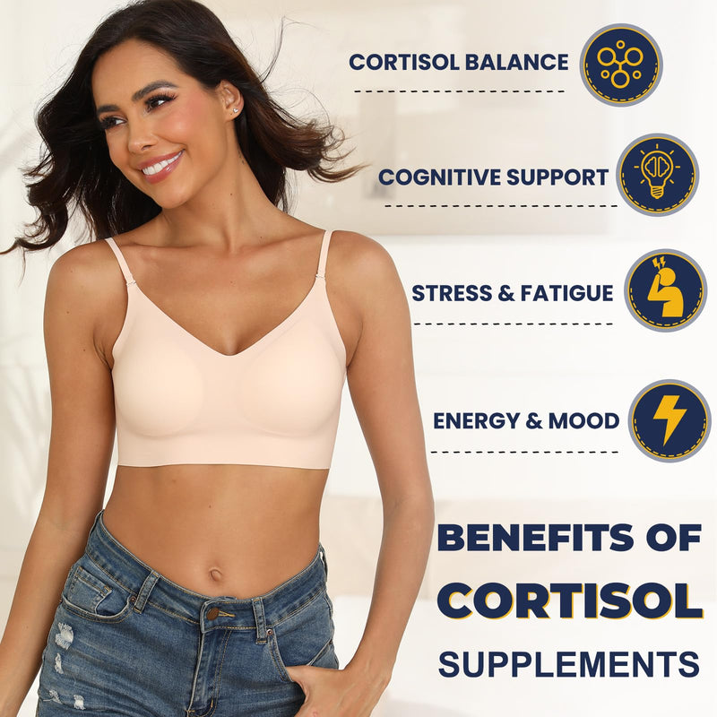 Totaria Cortisol Supplement for Women 120 Vegan Capsules Hormone Balance | with Ashwagandha,Magnesium,Rhodiola Rosea,L Theanine Mood, Focus, Sleep Support (Pack of 1) 120 Count (Pack of 1)